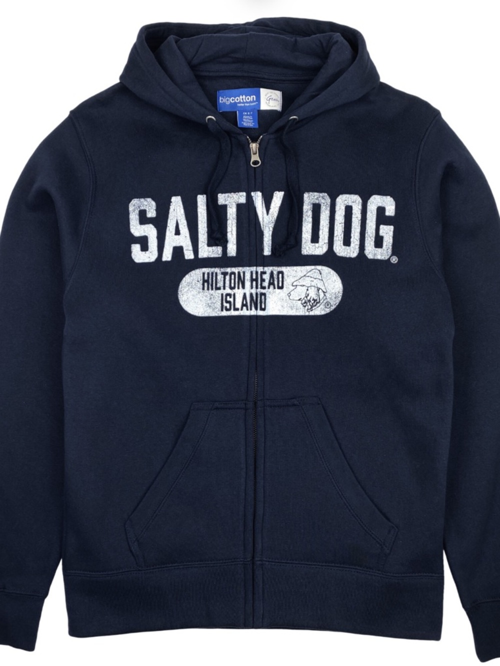 The Salty Dog Hooded-Full Zip Navy Size S